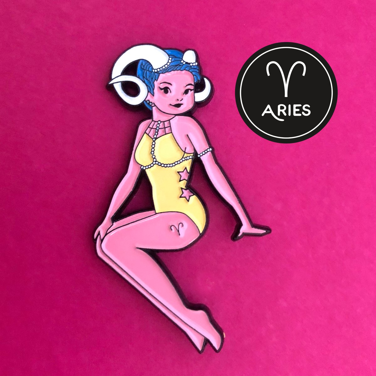 Image of Aries Zodiac Enamel Pin