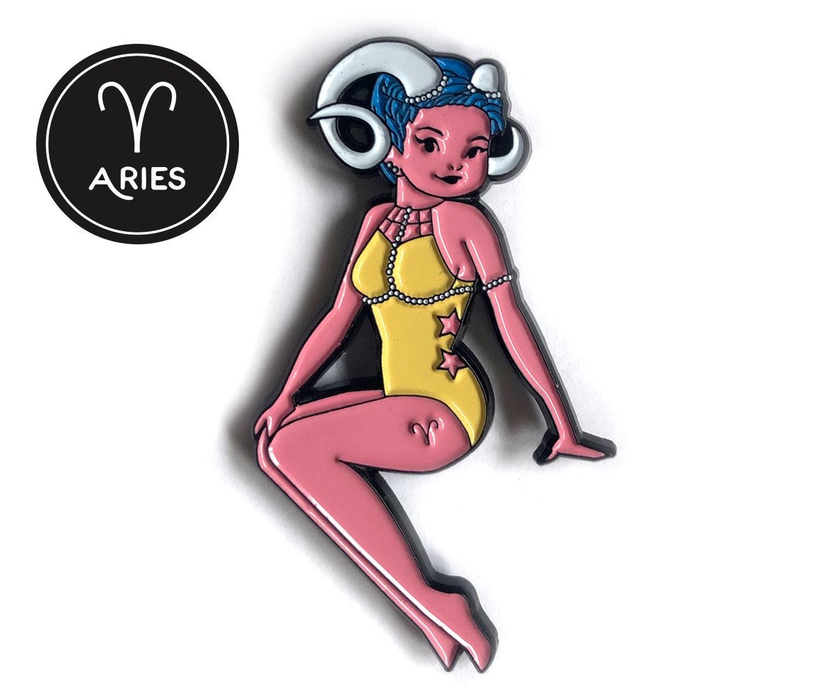 Image of Aries Zodiac Enamel Pin