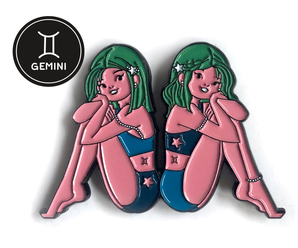 Image of Gemini Zodiac Enamel Pin