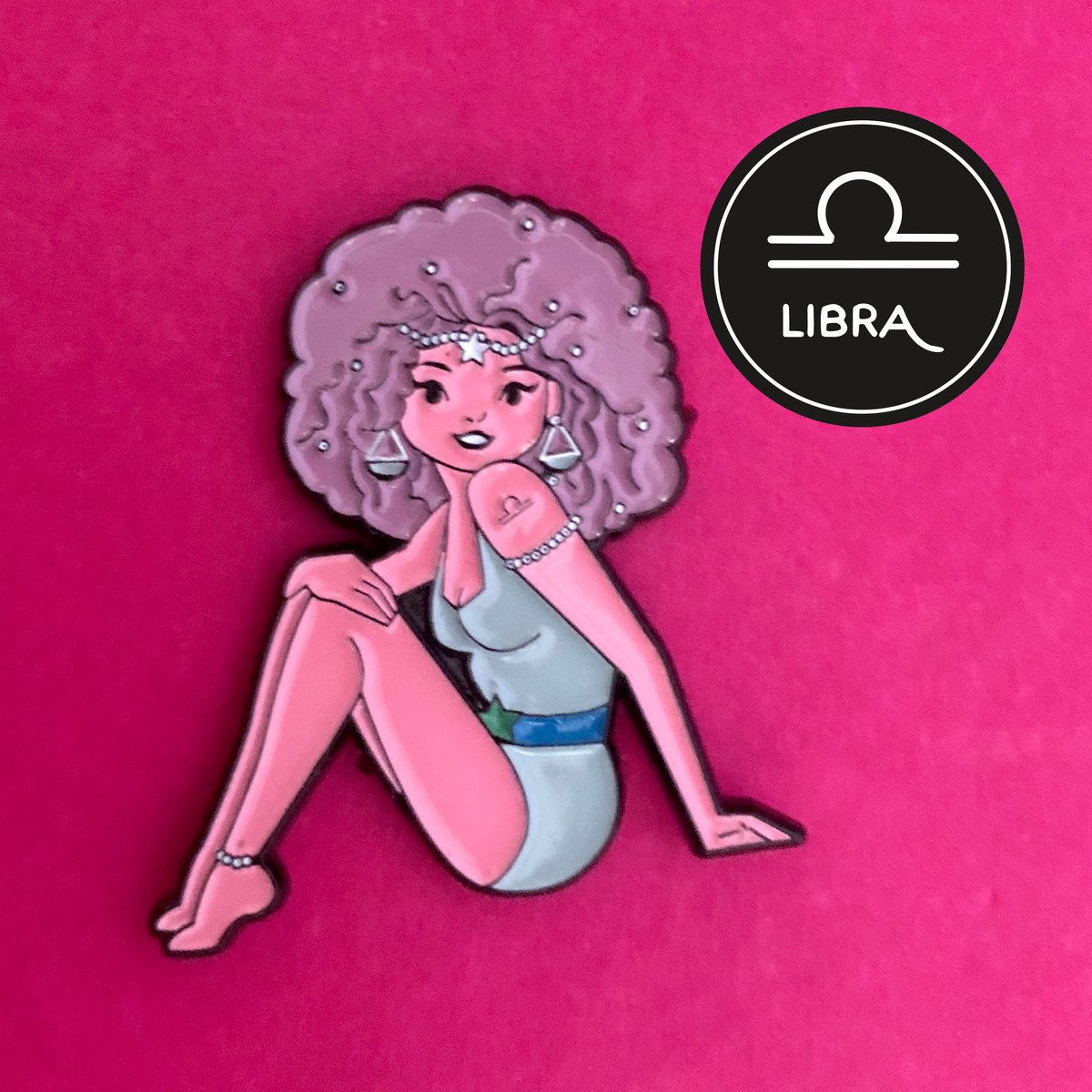 Image of Libra Zodiac Enamel Pin