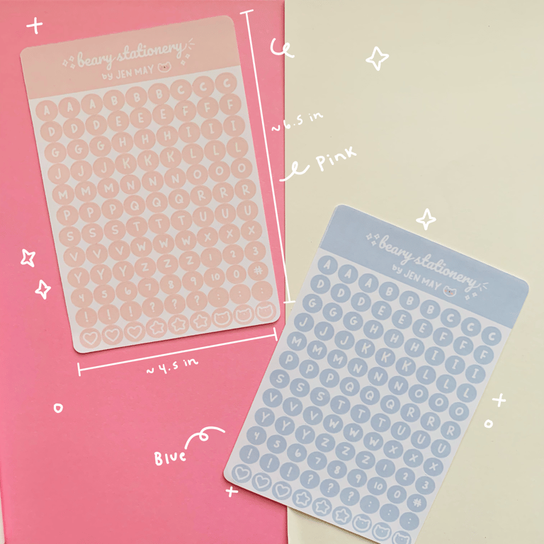 Bujo Planner Sticker Sheets Pastel Letter Stickers Bujo Journal Sticker  Deco Sticker Letters Journal Deco Sticker Pastel Letters 