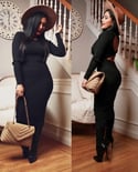 Elissa Sweater Dress (black*rust*wine*mustard) 