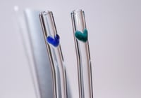 Image 1 of Heart Glass Drinking Straws