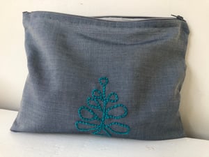 Image of botanica hand embroidered linen bag