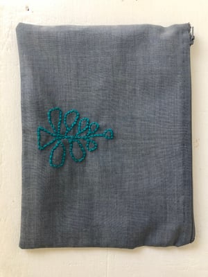 Image of botanica hand embroidered linen bag