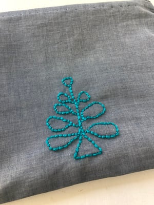 Image of botanica hand embroidered linen bag