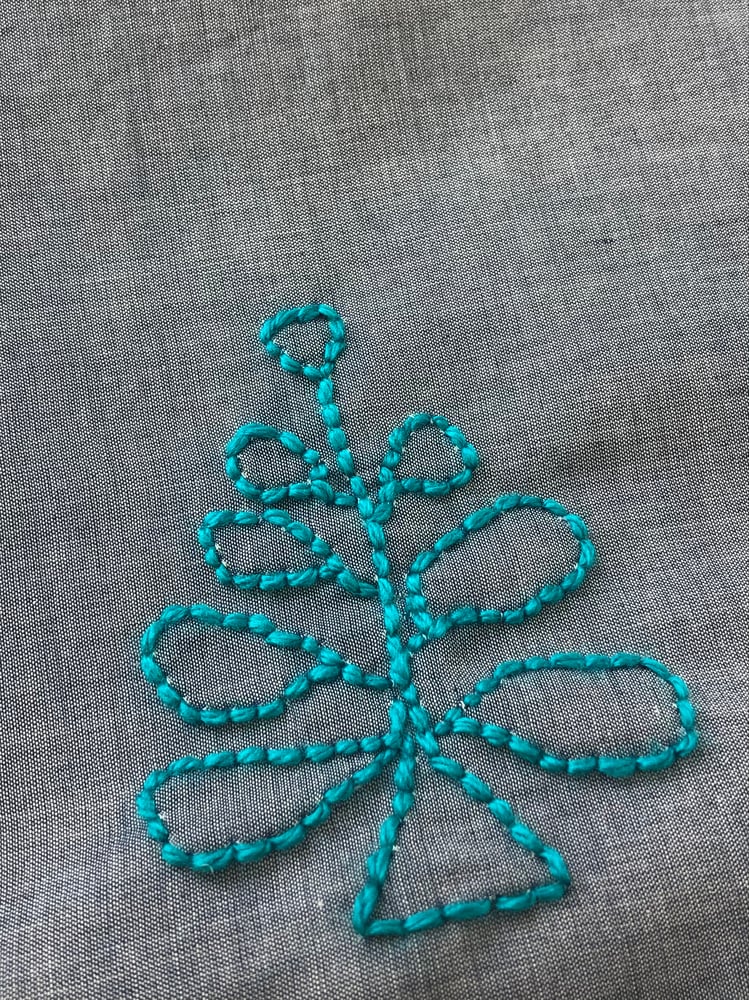 Image of botanica hand embroidered linen bag