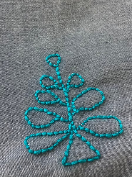 Image of botanica hand embroidered linen bag