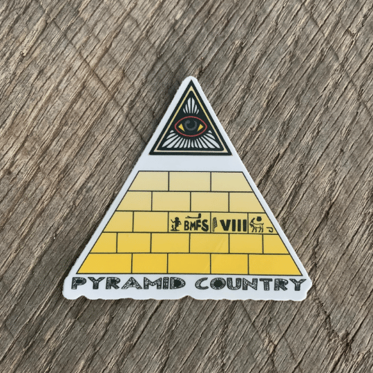 Image of Billy Strings fan art - PYRAMID COUNTRY sticker