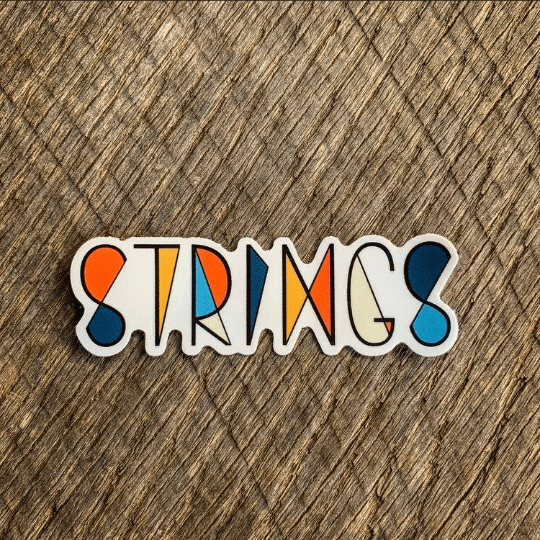 Image of Billy Strings fan art - STYLED STRINGS sticker