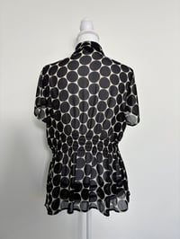 Image 3 of 00s Sheer polka dot top // L