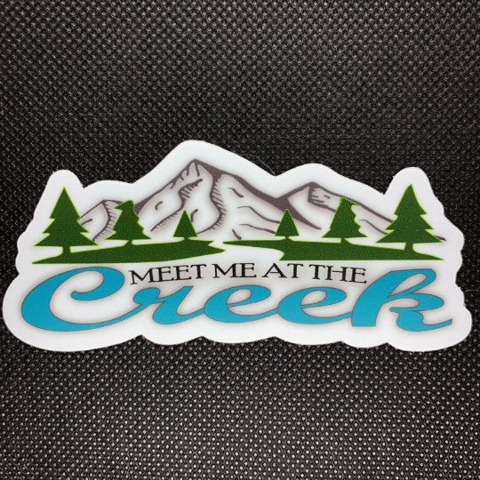 Image of Billy Strings fan art - Meet me at the Creek outdoor sticker