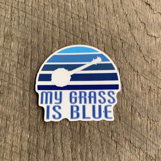 Image of MY GRASS IS BLUE sticker