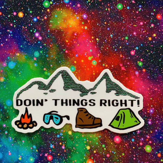 Image of Billy Strings fan art - Doin' things Right sticker 