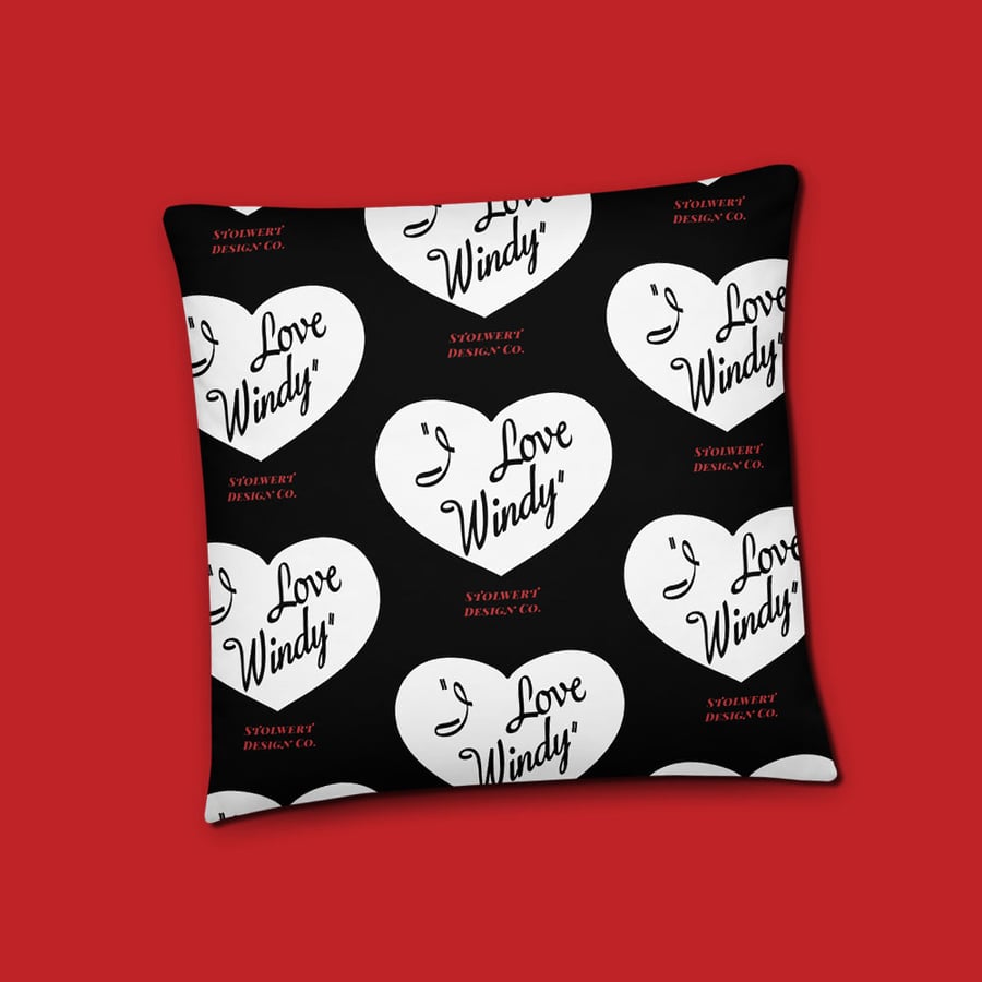Image of 'I Love Windy' All-Over Print Pillow