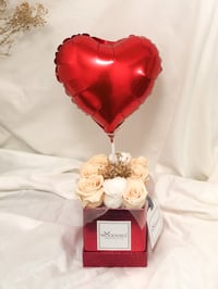 Image 1 of Classic Gift Box with Heart Balloon