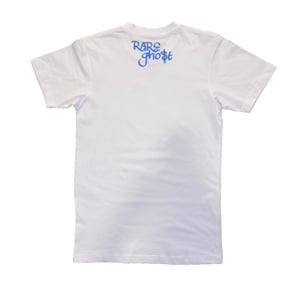 Image of Ghost Tee in White/Reflective Blue