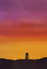Image 1 of Sunset Kiss Valentine or Anniversary Card