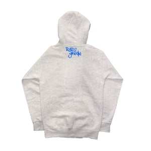 Image of Ghost Hoodie in Heather Grey/White/Neon Blue