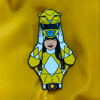 Image 2 of Zyu/MMPR Yellow Slider Pin 