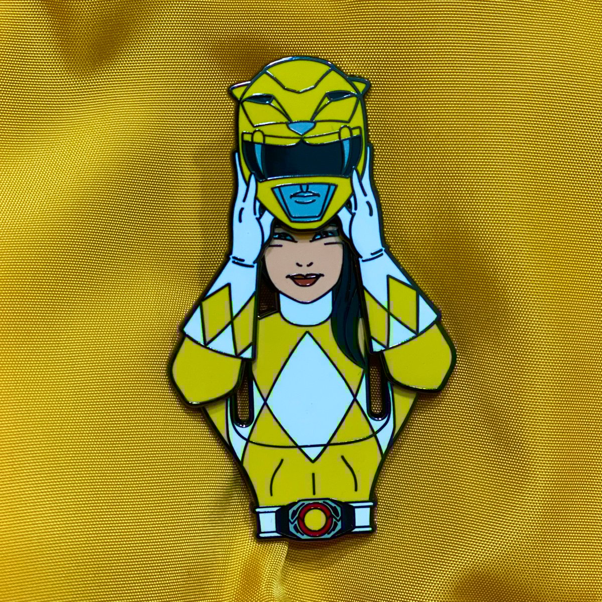 Image of Zyu/MMPR Yellow Slider Pin 