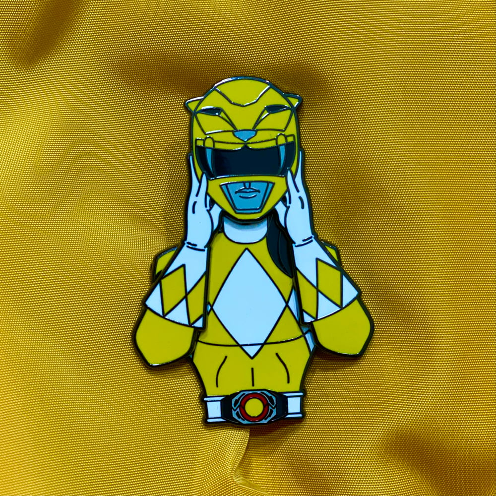 Image of Zyu/MMPR Yellow Slider Pin 