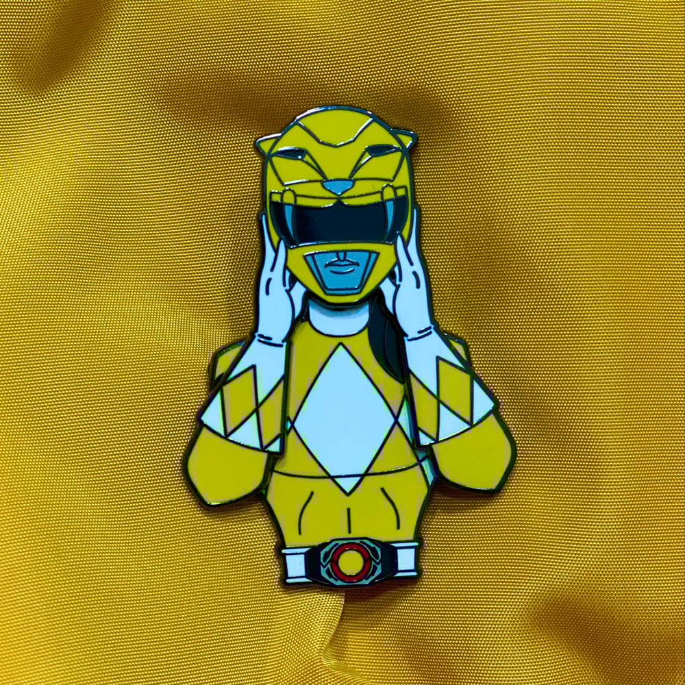Image of Zyu/MMPR Yellow Slider Pin