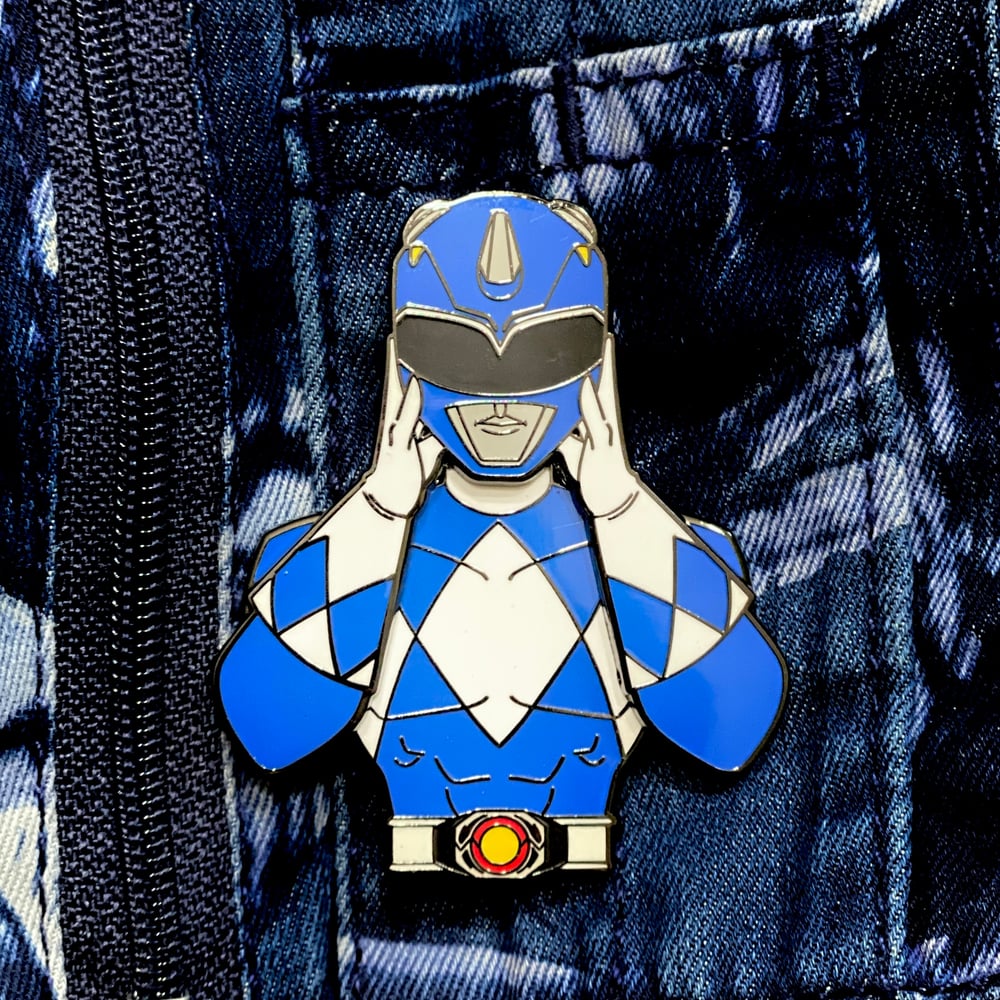 Image of Zyu/MMPR Blue Slider Pin