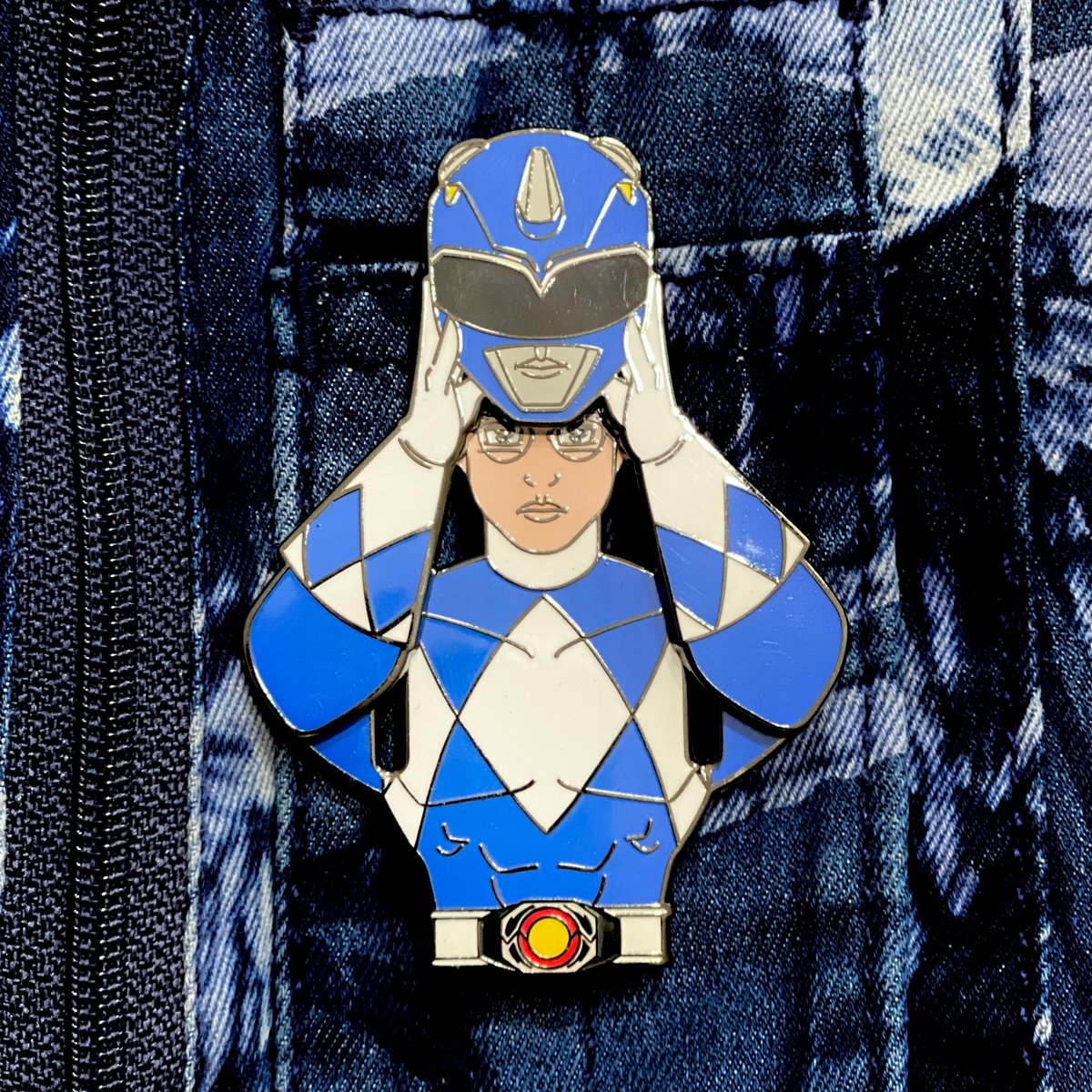 Image of Zyu/MMPR Blue Slider Pin