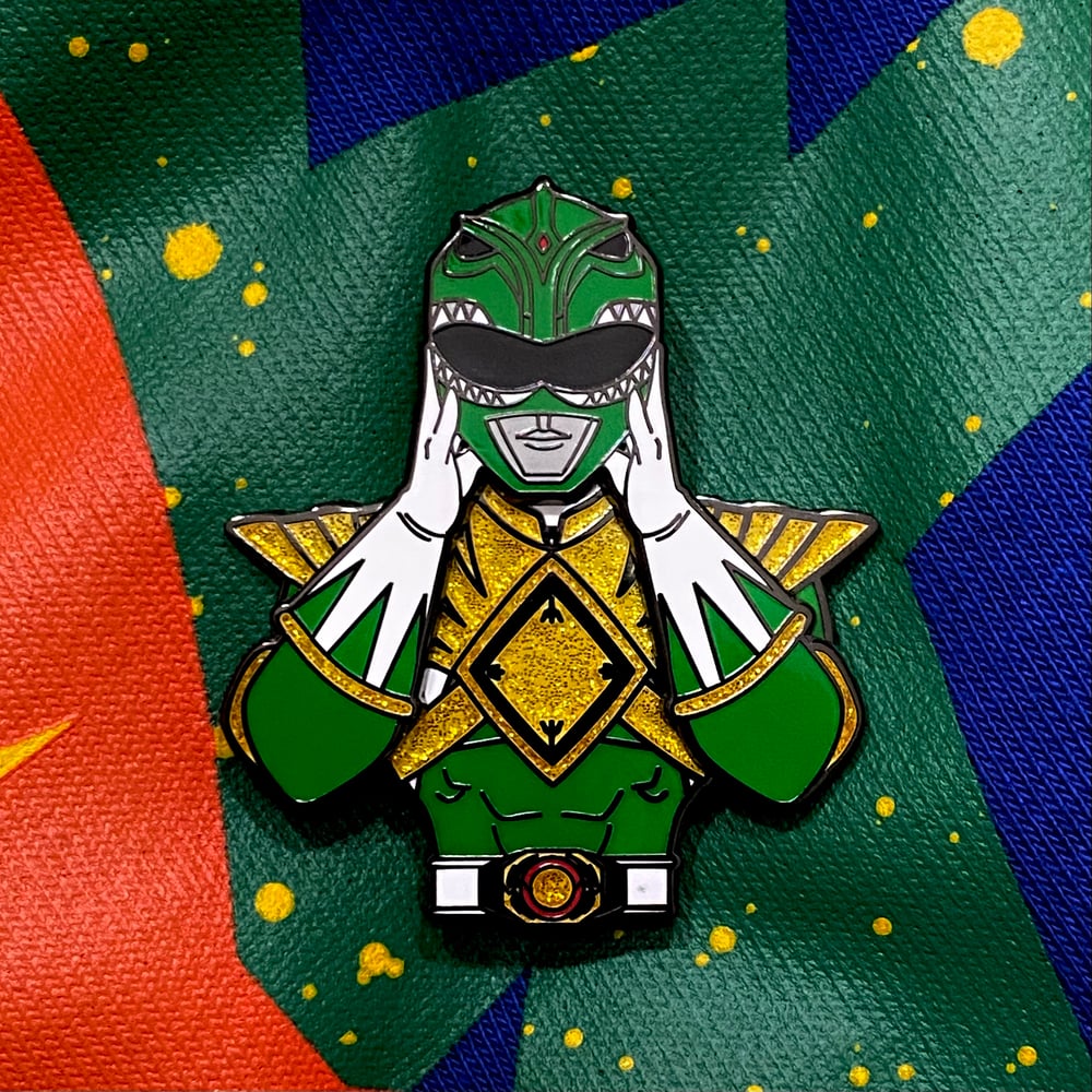 Image of Zyu/MMPR Green Slider Pin