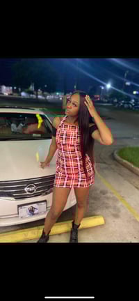 Image 1 of QTee Plaid Dress