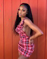 Image 2 of QTee Plaid Dress