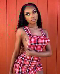 Image 3 of QTee Plaid Dress