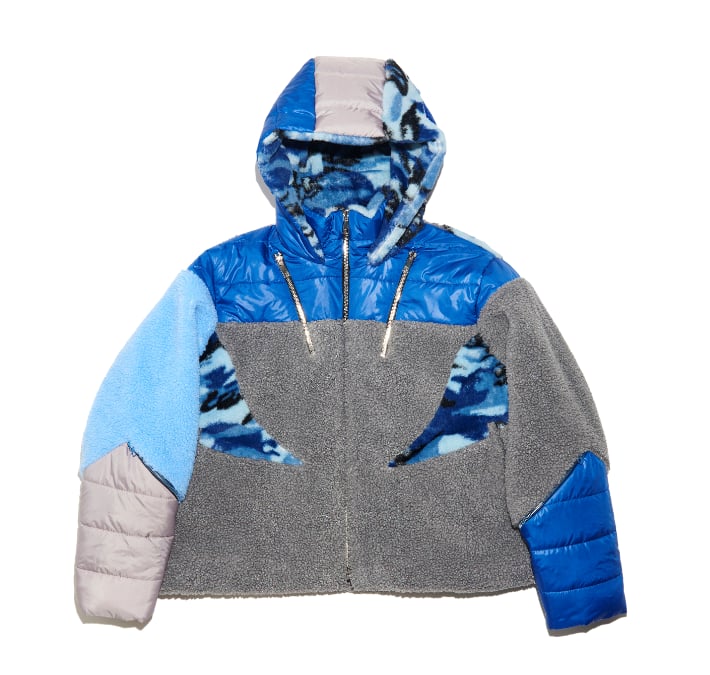 Blue camo puffer jacket SAMPLE SALE