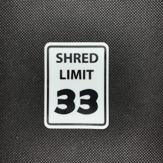 Image of Billy Strings fan art - SHRED LIMIT 33 sticker