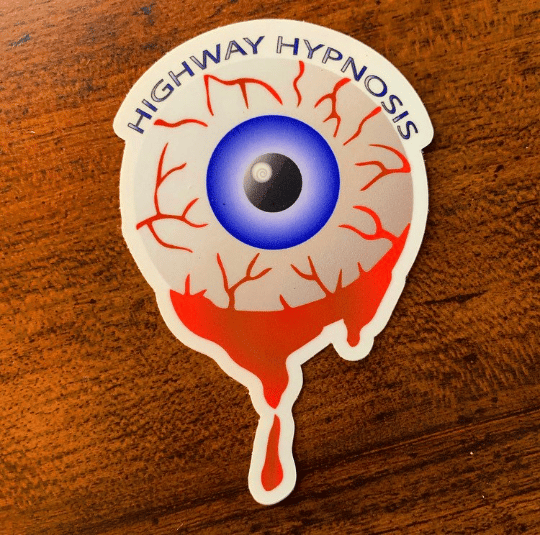 Image of Billy Strings fan art - HIGHWAY HYPNOSIS EYEBALL sticker