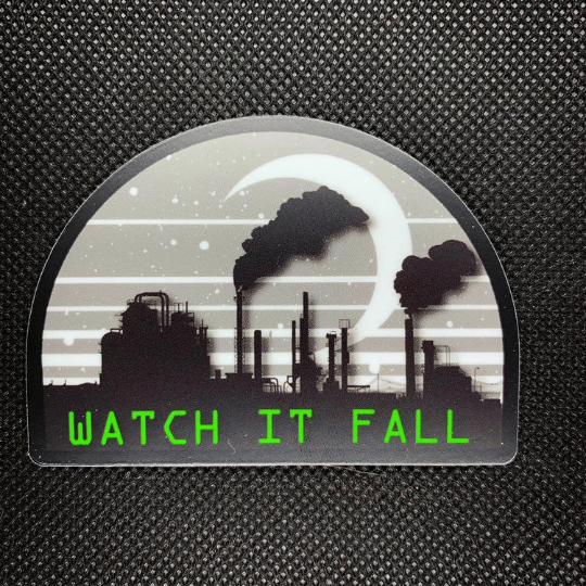 Image of Billy Strings fan art - WATCH IT FALL INDUSTRIAL sticker