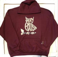 Image 2 of Stay Focused Hoodie Maroon/Cheetah