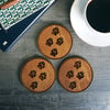 Engraved Paw Print Coaster - set of 4