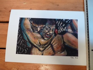 Demian Maia's brutal choke of Rick Story fine art print