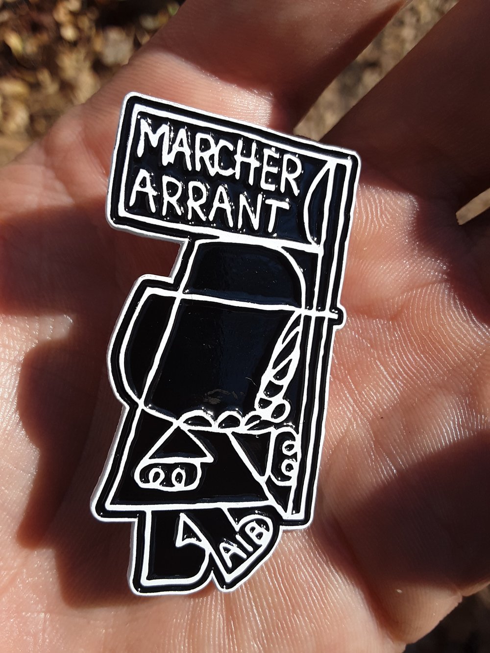 Image of Black Marcher Pin preorder 