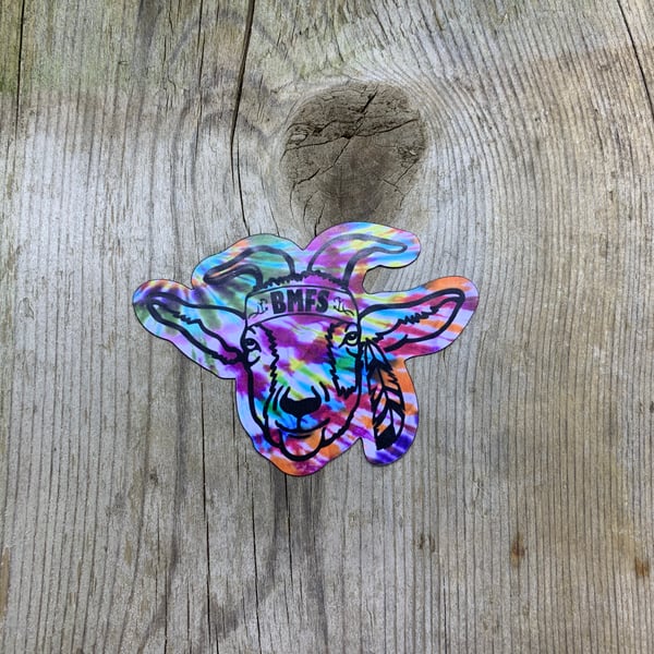 Image of TIE DYE FEATHER GOAT magnet