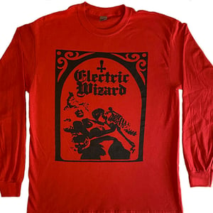 Image of Electric Wizard " Legalise Drugs and Murders "  Red - Long Sleeve T shirt
