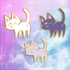 Image of Moon Kitty Butts Hard Enamel Pins