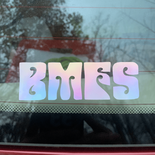 Image of DIE CUT GROOVY HOLOGRAPHIC BMFS