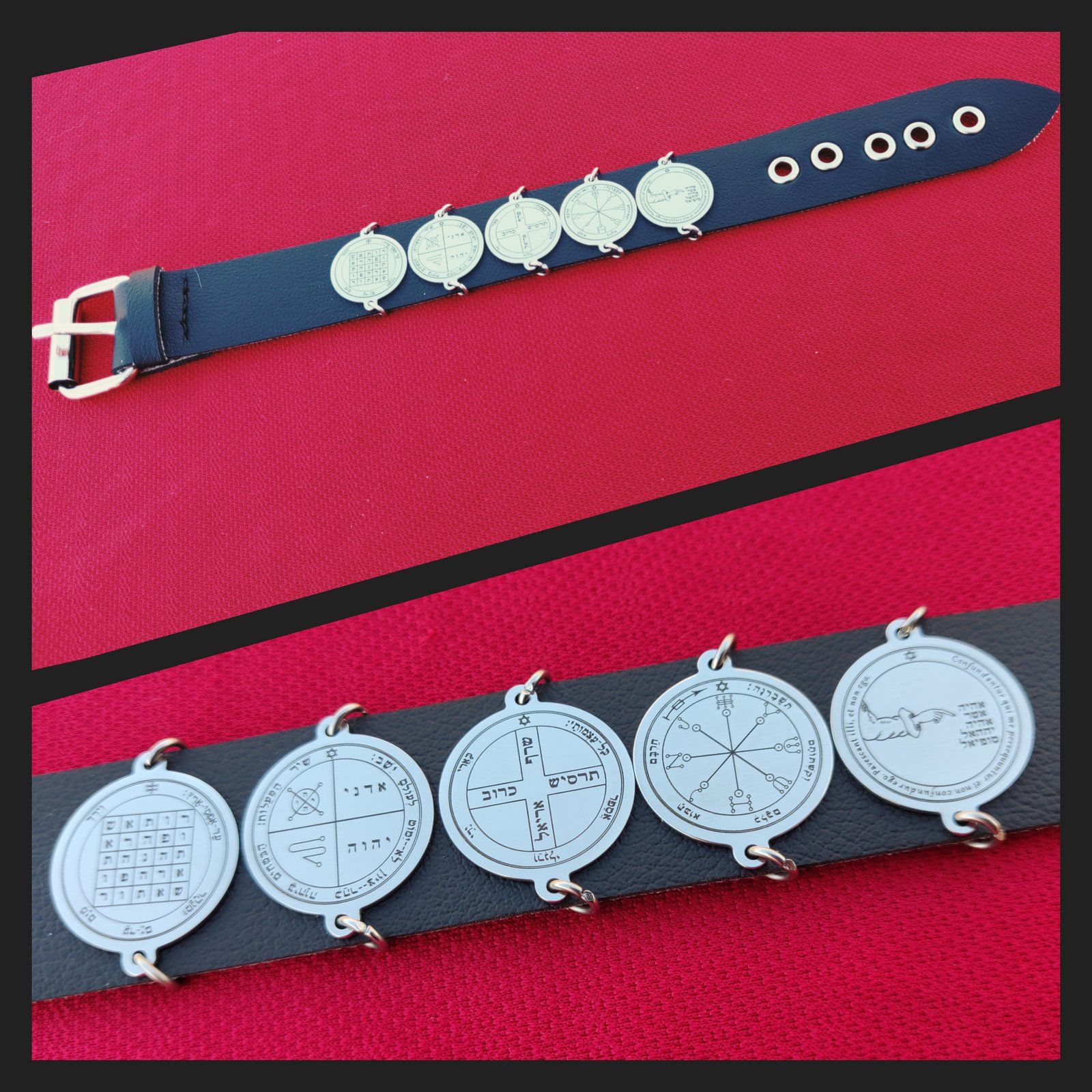 Bracelet tactique en métal solide, ajustable facilement à la main, pou