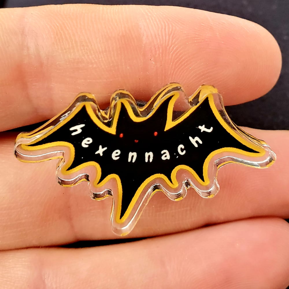 Image of acrylic bat pin