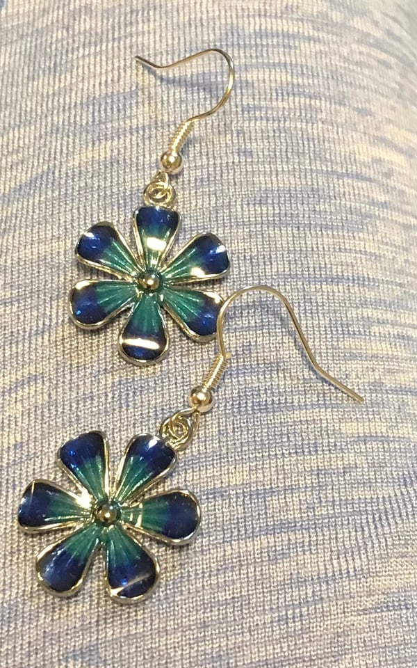 Image of Blue & Turquoise flower set