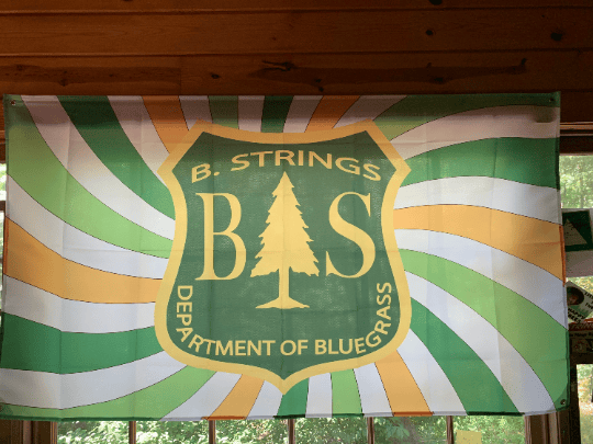 Image of Billy Strings fan art - DEPARTMNT OF BLUEGRASS SWIRL FLAG (SMALL)