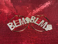 Image 1 of Gold BLING BLM Hoops